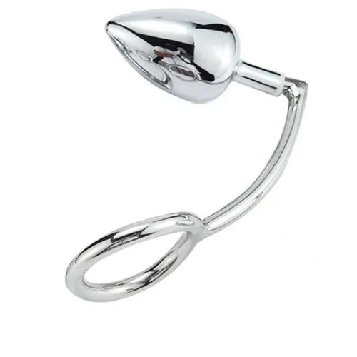 DiscreetChoice Hook Cock with Set Anal Stainless Steel Ring 4663 1108